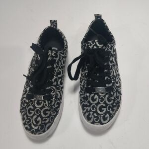G by Guess Women's Black and White Sneakers Size 7M